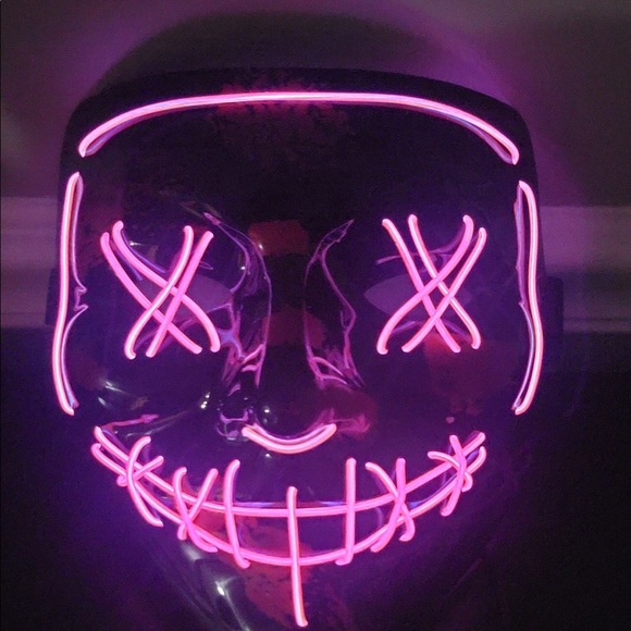 Halloween Mask, LED Light Up Mask for Halloween Festival Cosplay Costume Party. - Picture 1 of 4